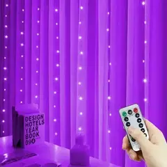 LED USB Curtain String Fairy Lights, Guirlanda de Natal, Remoto para Festa, Jardim, Casa, Decoração de Casamento, Ano Novo, 8 Modos, 6 m, 3m, 2025 - comprar online