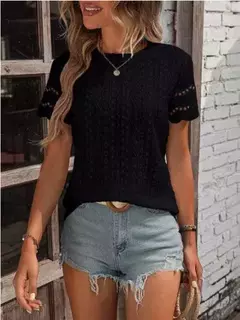 Camiseta feminina de algodão topos 2024 verão rua oco para fora simples cor sólida v camisa casual y2k t camisa branca blusa mujer moda - comprar online