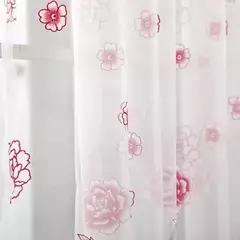 Imagem do Peony Tule Cortinas para Porta e Janela da Cozinha, Jacquard Sheer Voile, Cortinas de Fios, Sala e Quarto, 100x200cm, Y, 1PC