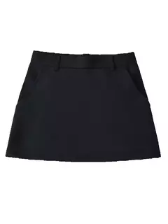 Willshela-Mini saia feminina monocromática com zíper traseiro A-Line, cintura alta, saias chiques femininas, moda vintage - loja online