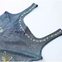 Mini vestido de cinta de espaguete feminino, vestido sexy sem costas, vestidos de fenda apertada sem mangas, senhoras banquete clubwear, estampa moda - loja online