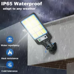 Imagem do 1-6 pces luzes solares ao ar livre 3 modos sensor de movimento solar à prova dwaterproof água iluminação de parede de segurança jardim parede pátio caminho iluminação