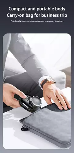 Mini barbeador elétrico para viagens masculinas, navalha portátil, aparador de barba, recarregável, recarregável, rosto - loja online