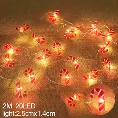 2m 20led papai noel floco de neve led luz corda decoração de natal para casa ornamento da árvore de natal 2024 navidad crianças presente ano novo