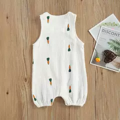 Bebê recém-nascido meninos meninas macacão macacões playsuits algodão linho musselina sem mangas da criança do bebê roupas de verão