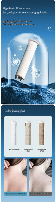 Imagem do Novo filtro de poupança água alta pressão cabeça chuveiro 5 modos handheld cabeça chuveiro um botão parar acessórios do banheiro conjunto