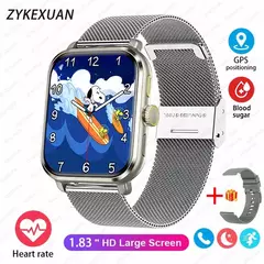 Smartwatch Sport Full Touch com Caixa para Homens e Mulheres, Relógios de Fitness, Chamada Bluetooth, Açúcar no Sangue, Presente, Tela 1.83 ", Novo, 2024 - comprar online