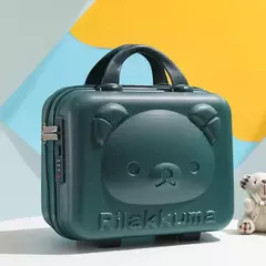 Urso bonito viajando bagagem com senha, Handheld Cosmetic Case, Cartoon Design Gift Box para damas de honra, saco de armazenamento, 14";;VERDADEIRO;;"14 polegadas,Bege Branco na internet