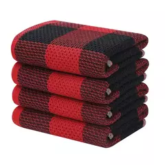 Homaxy-Super Absorvente Algodão Toalhas De Cozinha, Toalha De Microfibra Macia, Secagem Rápida, Lavar Pano De Limpeza, Doméstico, 4Pcs na internet