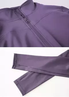 Fato de treino de mangas compridas Slim Fit para mulheres, casaco fitness, tops de ioga com buracos, jaqueta de ginástica, moletom de treino 2024 na internet