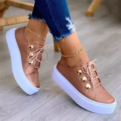 Sapatilhas femininas de couro vulcanizado em plutônio, sapatos femininos, moda casual, alta qualidade, primavera - loja online