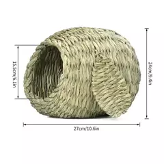 Casa de coelho artesanal para coelhos e cobaias, Hideaway e Playhouse, cabana confortável, natural - loja online