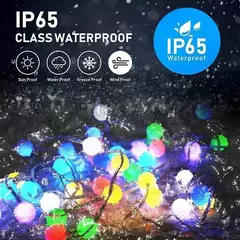 Cordas de iluminação led fada à prova dwaterproof água bolha bola lâmpada bluetooth app controle remoto usb controlador música sonho cor natal - Wolf Magazine