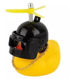 Borracha vento quebrado pato brinquedo motocicleta carro ornamentos pato amarelo painel do carro decoração com óculos legais hélice helmet2025 - Wolf Magazine