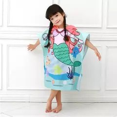 Toalha de banho com capuz Quick Dry para crianças, roupão Quick Dry, toalhas de poncho para desenhos infantis, coberturas de microfibra, 80-130cm - loja online
