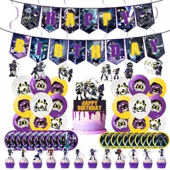 Novo assassinato drones decorações de festa de aniversário anime figuras de ação periferia tema fontes de festa diy banner balão bolo toppe