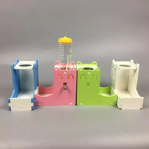 Bebedor de hamster durável, suporte para garrafa de animal de estimação pequeno, alimentador de comida de coelho, mini alimentação de água fofa, suprimentos para animais de estimação