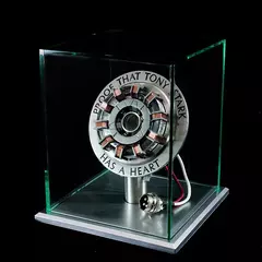 Avenger homem de ferro mk1 arco reator tony stark coração da marca figura luz led modelo super-herói 1:1 cosplay brinquedos lâmpada peito crianças presente na internet