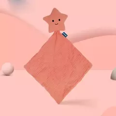 Imagem do Bebê Segurança Cobertor Macio Algodão Musselina Consolador para Recém-nascido Infantil Dormir Snuggle Toy Stuffed Animal Acalme Appease Toalha
