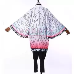 Anime demônio slayer kimetsu não yaiba kochou shinobu cosplay traje peruca conjunto quimono uniforme halloween anime trajes para adulto criança na internet