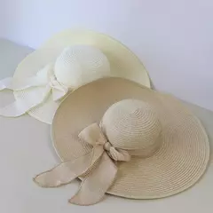Chapéu de palha das mulheres, aba larga, panamá, panamá, panamá, dobrável, praia, ao ar livre, verão - comprar online