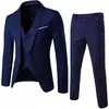 Homens formais conjuntos de terno de escritório, blazer extragrande, colete, conjuntos de calças, masculino, festa à noite, casamento, novo, S-6XL, 3pcs, 2024