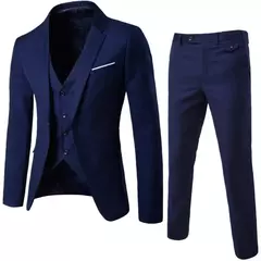 Homens formais conjuntos de terno de escritório, blazer extragrande, colete, conjuntos de calças, masculino, festa à noite, casamento, novo, S-6XL, 3pcs, 2024
