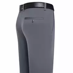 KUBRO-Calça casual reta masculina de seda e gelo, calça masculina, roupa seca rápida, coreana, nova, primavera, outono, 2024