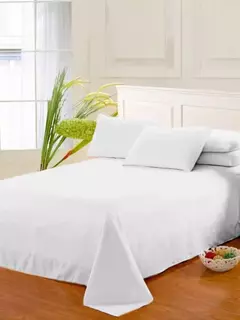 Lençóis de solteiro e casal, lençóis de algodão lavável, lençóis de hotel branco puro, fronhas não incluídas, One Piece, uso doméstico, B & B - comprar online