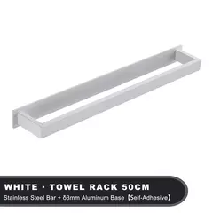 Toalha de aço inoxidável para banheiro, cremalheira de parede, sem broca, cabide preto, prateleira de chuveiro, cozinha rack, auto-adesivo - loja online
