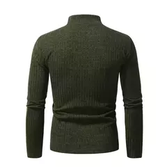 Pulôveres masculinos de malha com pescoço simulado, macacões quentes, moletom casual, casacos luxuosos, pull suéteres, outono, 2022 - comprar online