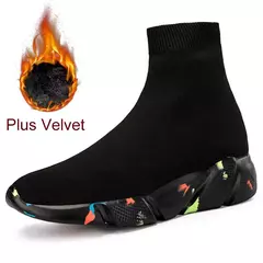 MWY Confortável High Top Sneakers, Meias masculinas tênis de corrida, Kids Wal