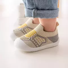 Sapatos de malha respirável para recém-nascido, meias infantis, fundo macio, antiderrapante, menino e menina, 0 a 5 anos, verão na internet