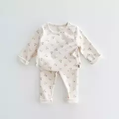 Conjunto de pijama de algodão puro para crianças, terno de pijama infantil, loungewear para meninos e meninas, 1-6 anos - comprar online