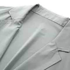 Blazer casual fino de seda gelo masculino, roupa masculina, manga comprida, tamanho grande, blazers sólidos finos, protetor solar, moda verão, primavera na internet