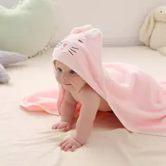 Toalha de banho com capuz de bebê recém-nascido, roupão infantil, envoltório Swaddle infantil, cobertor super macio, quente, dormindo, meninos, meninas, criança