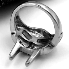 Vintage goth mf doom máscara anel de articulação ajustável para homens gladiador punk egípcio faraó masculino anel aberto jóias - Wolf Magazine