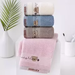 Toalha de banho de algodão do bebê, Lenço, Toalha de rosto, Urso bonito dos desenhos animados, Limpeza manual, Suave, Crianças, Crianças, Banho recém-nascido