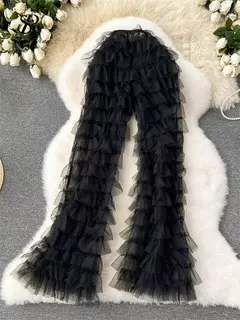 SINGREINY-Calças femininas de malha longa, calças vintage flare pura, em camadas, cintura alta, moda americana, streetwear, Y2K, 2024 - Wolf Magazine