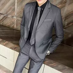 Terno de escritório formal masculino, terno fino casual masculino, vestido de noiva, moda boutique, monocromático, colete noivo, noivo - comprar online
