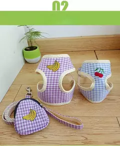Corda de tração para cães, corda para caminhada, corrente para cães pequenos, colete para animais de estimação, conjunto de coleira e coleira para cães