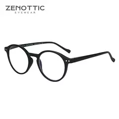 Zenottic 2024 retro óculos de leitura anti luz azul bloqueando leitores moda leve óculos feminino masculino dioptria 0 a 4.0