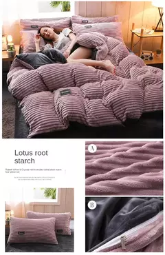 Grossa Monocromática Velvet Duvet Cover, Warm Bedding Set, Double Soft Quilt Cover, Twin Queen e Rei Consolador, Inverno, 220*240 - loja online