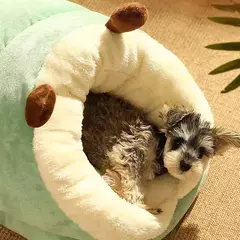 Quente pequeno cão canil cama respirável casa do cão bonito chinelos em forma de cama do cão gato saco de dormir dobrável lavável casa para animais de estimação - comprar online