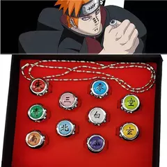 10 pçs naruto akatsuki anéis anime itachi figura cosplay acessório de ação jewerly legal meninos crianças brinquedos presentes na internet