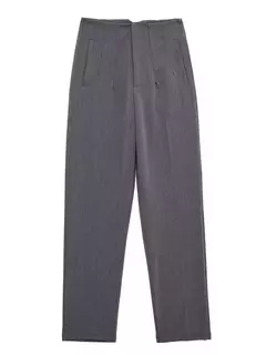 Willshela-Calça reta de cintura alta feminina, calça de zíper frontal, comprimento total, moda feminina chique, vintage - Wolf Magazine