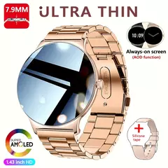 Para huawei novo ultra fino amoled relógio inteligente tela feminina sempre exibir tempo freqüência cardíaca bt chamando high-end moda smartwatch - comprar online
