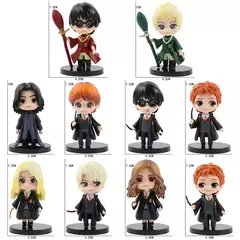 Padrões completos q posket harri potter dumbledore malfoy ron hermione snape hedwig pvc figura de vinil brinquedos boneca presente de natal brinquedo - loja online
