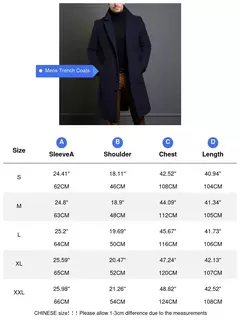 Casaco de lã quente médio-longo masculino, sobretudo confortável para negócios, jaquetas masculinas casuais, roupas de luxo, outono e inverno - loja online