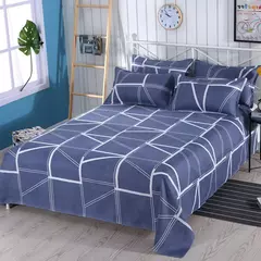 Imagem do Home Textile Conjunto de lençóis com fronhas, cama plana, Lovers Room, Material de algodão, 3pcs